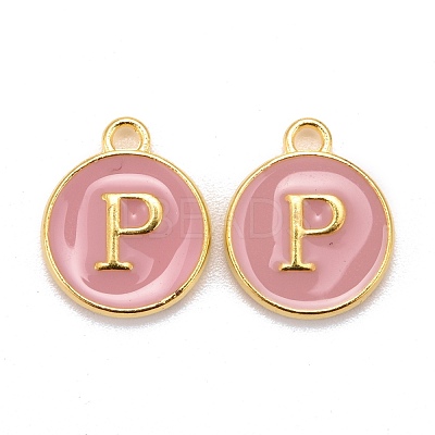 Golden Plated Alloy Enamel Charms X-ENAM-S118-07P-1