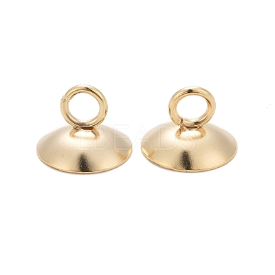 201 Stainless Steel Bead Cap Pendant Bails STAS-L244-27A-G-1