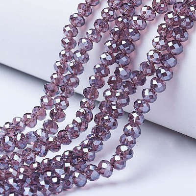 Electroplate Glass Beads Strands EGLA-A034-T1mm-A05-1