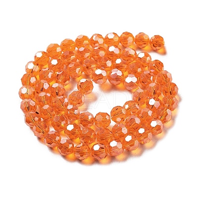Electroplate Transparent Glass Beads Strands EGLA-A035-T8mm-A05-1