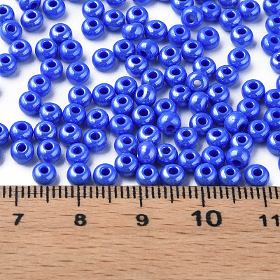 6/0 Czech Opaque Glass Seed Beads SEED-N004-003D-25-1
