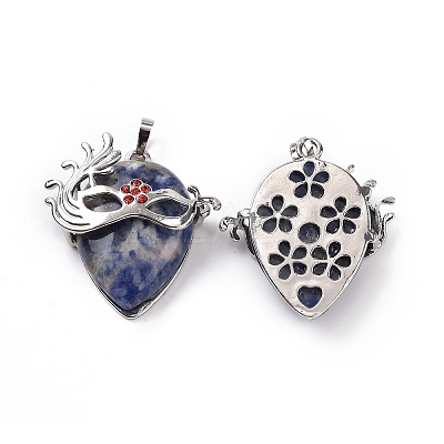 Natural Sodalite Pendants G-P496-02P-01-1