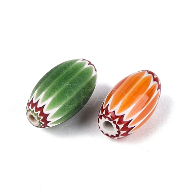 Handmade Millefiori Glass Barrel Beads LA-N002-09-1