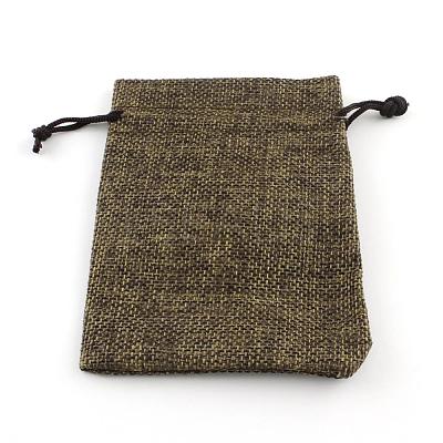 Burlap Packing Pouches Drawstring Bags ABAG-Q050-13x18-05-1
