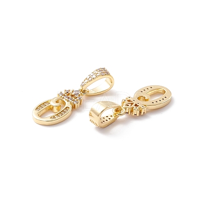 Eco-Friendly Brass Micro Pave Cubic Zirconia Pendants KK-K265-01G-O-1