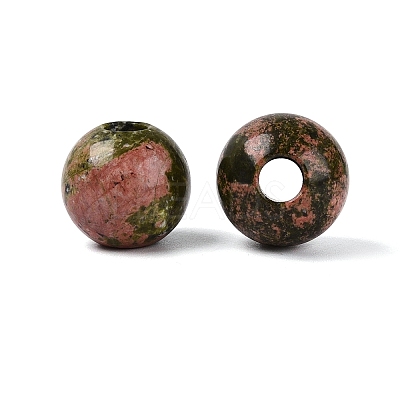Natural Unakite European Beads G-Q602-09C-09-1