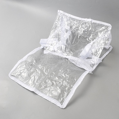 Transparent PVC Plastic Packing Bags with Handles ABAG-WH0045-73-1