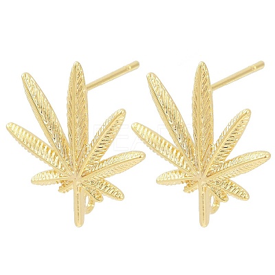 Brass Stud Earring Findings LS-KK-Z099-04G-01-1