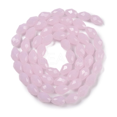 Electroplate Imitation Jade Glass Beads Strands EGLA-N013-J10mm-D01-1