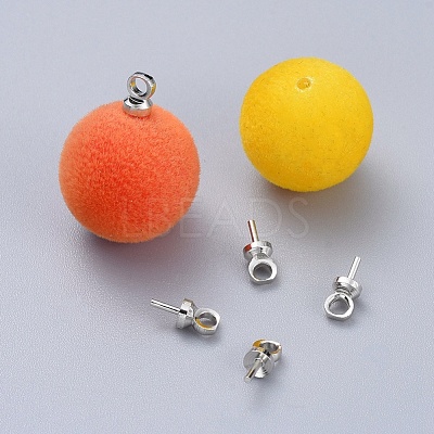 Brass Cup Pearl Peg Bails Pin Pendants KK01-1