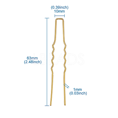 Hair Accessories Iron Hair Forks Findings OHAR-TAC0002-01G-1