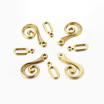 Tibetan Style Alloy Hook Clasps LS-GLF5077Y-NF-1