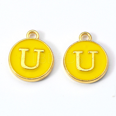 Golden Plated Alloy Enamel Charms LS-ENAM-S118-09U-1