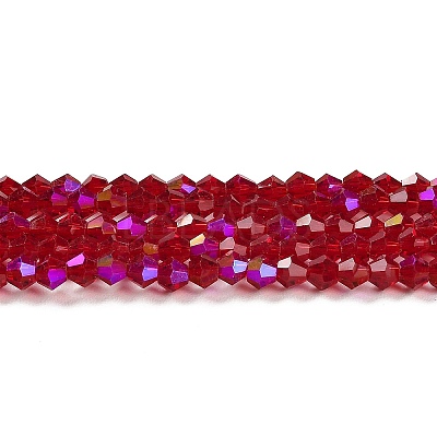 Transparent Electroplate Glass Beads Strands EGLA-A039-T3mm-L27-1