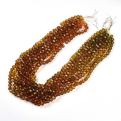 Baking Paint Transparent Glass Beads Strands DGLA-A035-T10mm-A05-1