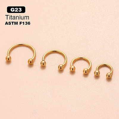 G23 Titanium Hoop Nose Rings WGCC61E-02-1