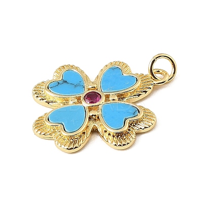Brass Micro Pave Medium Violet Red Cubic Zirconia Pendants CU-CBA9CBD-07G-1