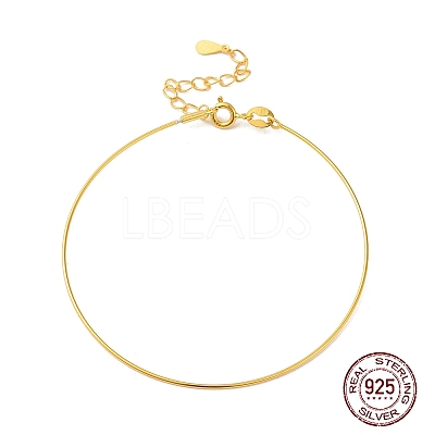 925 Sterling Silver Bangles BJEW-G681-01A-G-1