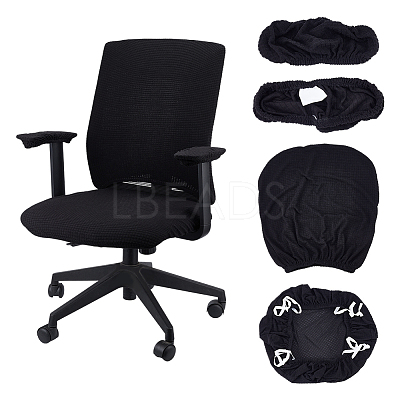 Polyester Chair Pad & Back & Handrail Cover Sets AJEW-WH0077-049A-1