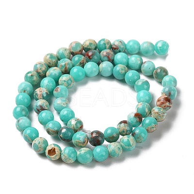 Synthetic Imperial Jasper Dyed Beads Strands G-D077-A01-01C-1