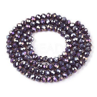 Electroplate Glass Beads Strands EGLA-A044-P3mm-B11-1
