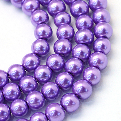Baking Paint Glass Pearl Bead Strands X-HY-Q003-3mm-27-1