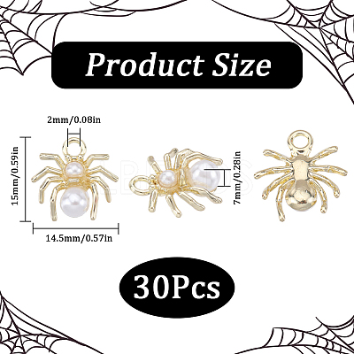 30Pcs Alloy Jewelry Acrylic Pendants FIND-SC0006-90-1
