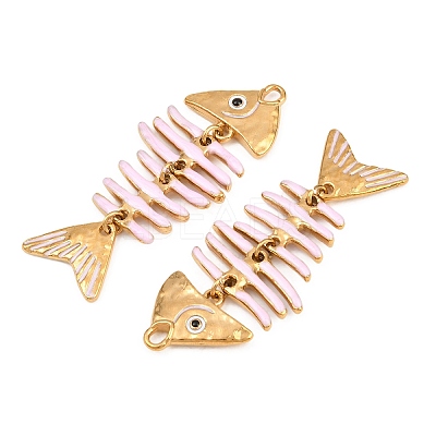 304 Stainless Steel Enamel Big Pendants STAS-Z202-07G-01-1