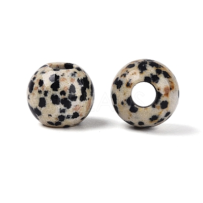 Natural Dalmatian Jasper European Beads G-Q602-09B-08-1