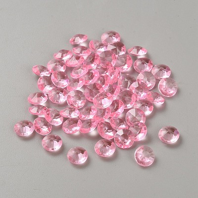 Acrylic Rhinestone Pointed Back Cabochons GACR-WH20001-01C-1