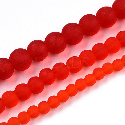 Transparent Glass Beads Strands GLAA-T032-T4mm-MD09-1