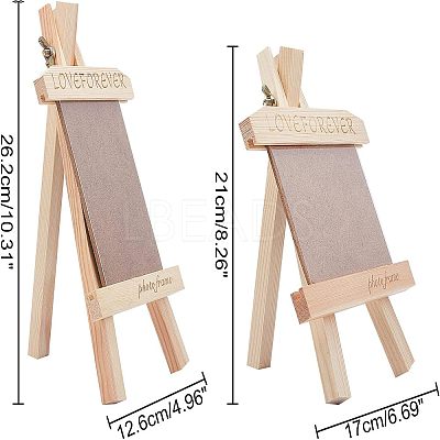 2Sets 2 Styles Natural Wood Photo Frames DJEW-OC0001-06-1