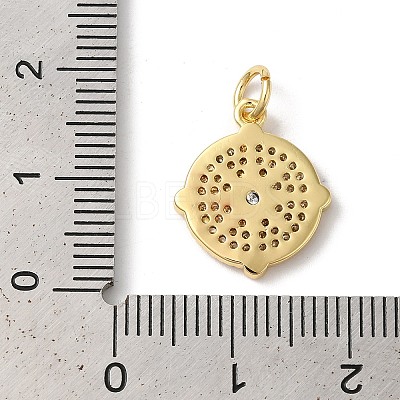 Rack Plating Brass Cubic Zirconia Pendants KK-Z056-26G-1