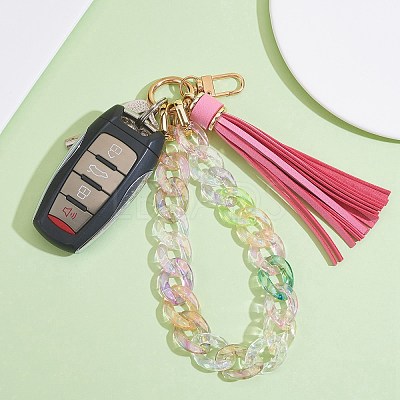 Chain Link Wristlet Keychain HJEW-SW00014-06-1
