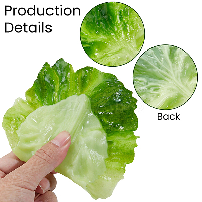 PVC Imitation Lettuce Leaf DJEW-WH20002-23-1