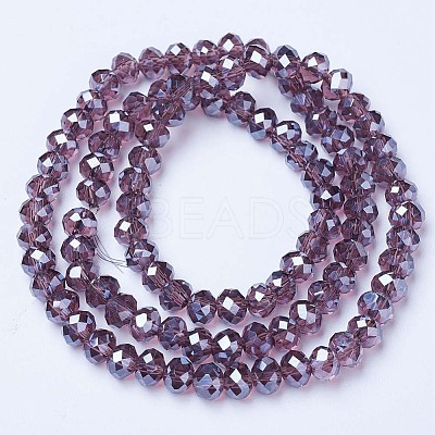 Electroplate Glass Beads Strands EGLA-A034-T6mm-A05-1