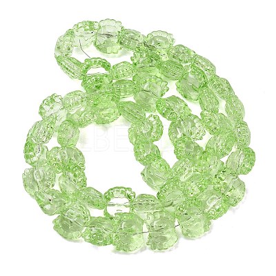 Electroplate Baking Paint Transparent Glass Beads Strands GL-CBA17FF-02H-1