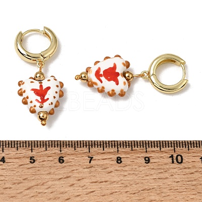 Brass Hoop Dangle Earrings KK-CBA8324-26G-1