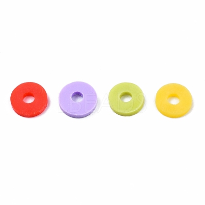 Handmade Polymer Clay Beads Strands CLAY-R089-6mm-T02B-40-1