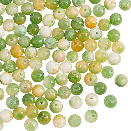 HOBBIESAY 2 Strands Dyed Natural Persian Jade Beads Strands G-HY0001-65B-1
