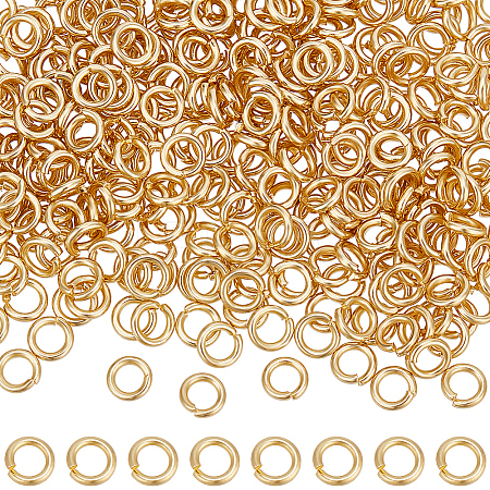 Beebeecraft 400Pcs 304 Stainless Steel Open Jump Rings STAS-BBC0004-53A-1