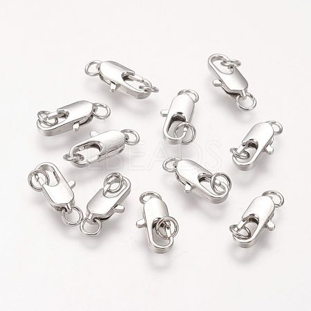 Brass Lobster Claw Clasps KK-KK802-P-1
