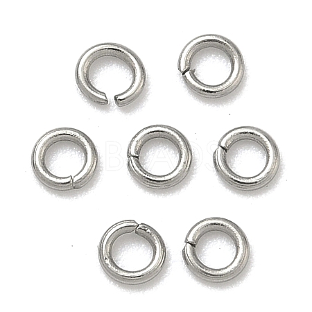 Tarnish Resistant 304 Stainless Steel Open Jump Rings X-STAS-Q186-02-3x0.6mm-1