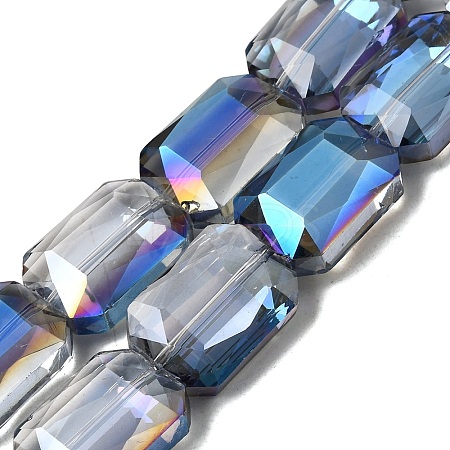 Electroplated Glass Beads EGLA-H002-A-11-1