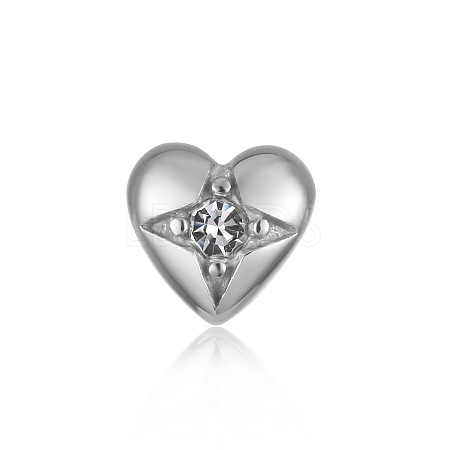 316L Surgical Stainless Steel Micro Pave Clear Cubic Zirconia Tongue Rings FS-WG6EDE0-01-1