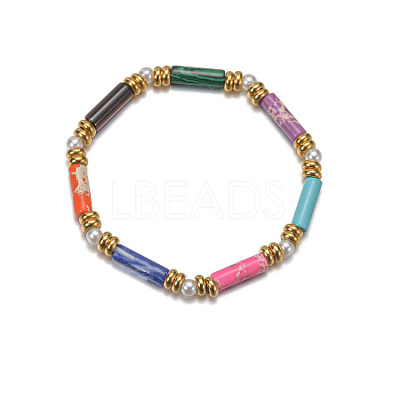 Bohemian Style Colorful Mixed Stone Beaded Stretch Bracelets for Women AC6424-1