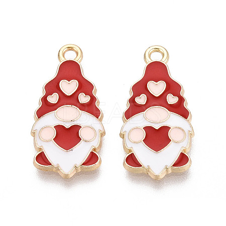 Christmas Alloy Enamel Pendants X-ENAM-T024-21A-G-1