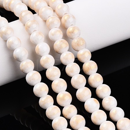 Natural Mashan Jade Beads Strands G-A255-A01-02H-1