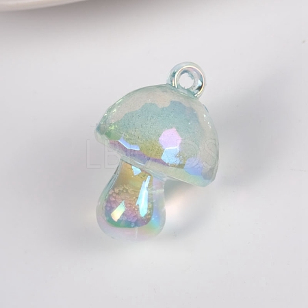 Bubble Style Transparent Acrylic Pendants MUSH-PW0001-006E-1