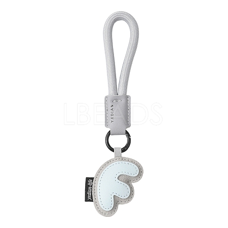 PU Leather Letter Pendant Decoration HJEW-YWC0002-001F-1